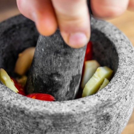 MasterClass Mörser mit Stößel aus grauem Granit | Kitchen Craft | Mimocook