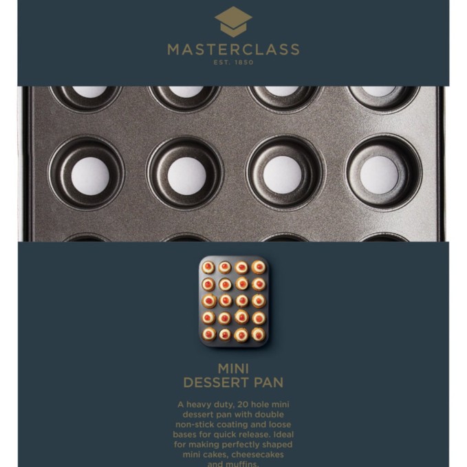 MasterClass Non-Stick Twenty Hole Mini Bites Tin | Kitchen Craft | Mimocook