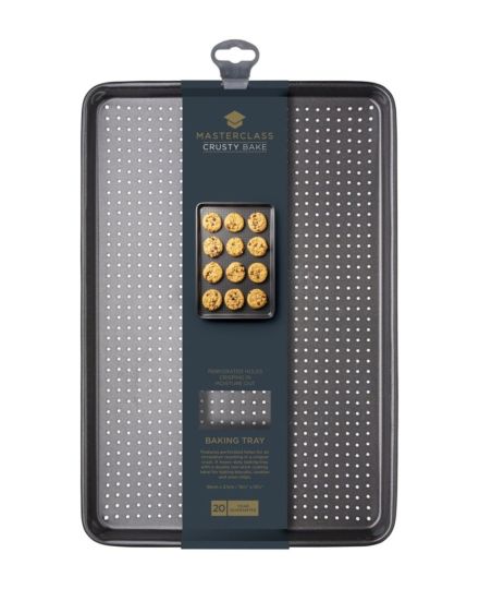 MasterClass Crusty Bake Non-Stick Baking Tray 39 x 27 cm | Kitchen Craft | Mimocook
