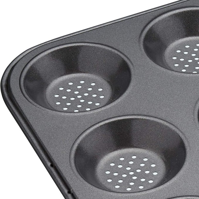 MasterClass Crusty Bake Non-Stick 12 Hole Shallow Baking Pan | Kitchen Craft | Mimocook