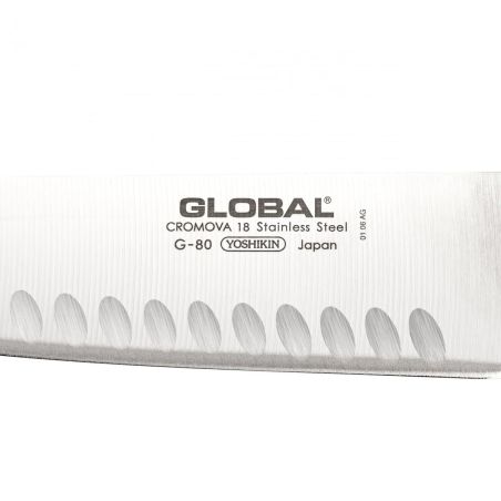 Global G-80 Fluted Santoku Knife 18 cm | Global | Mimocook