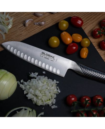 Global G-80 Fluted Santoku Knife 18 cm | Global | Mimocook