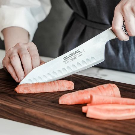 Global G-83 Fluted Oriental Santoku Knife 18 cm | Global | Mimocook