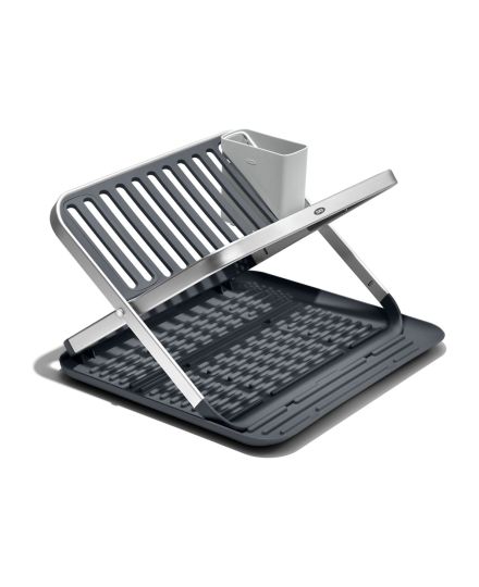 OXO Good Grips Aluminum Fold Flat Dish Rack | OXO | Mimocook
