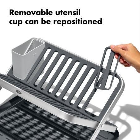 OXO Good Grips Aluminum Fold Flat Dish Rack | OXO | Mimocook