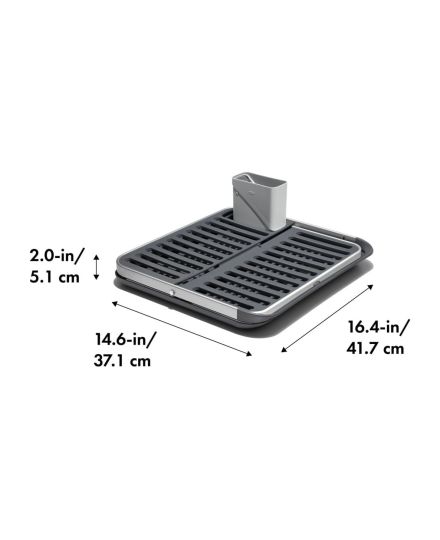 OXO Good Grips Aluminum Fold Flat Dish Rack | OXO | Mimocook