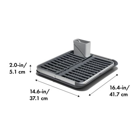 OXO Good Grips Aluminum Fold Flat Dish Rack | OXO | Mimocook