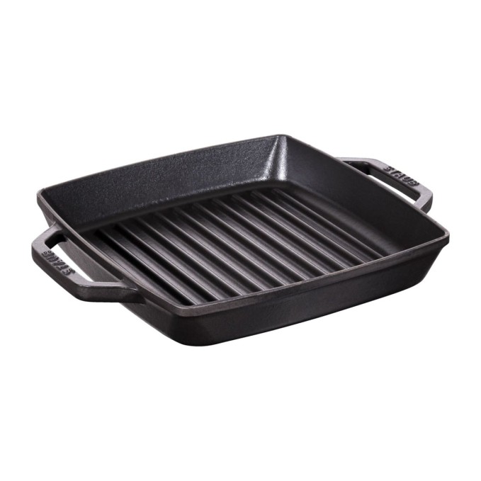 Staub Grillpfanne mit zwei Griffen aus Emailliertem Gusseisen 23cm | Staub | Mimocook