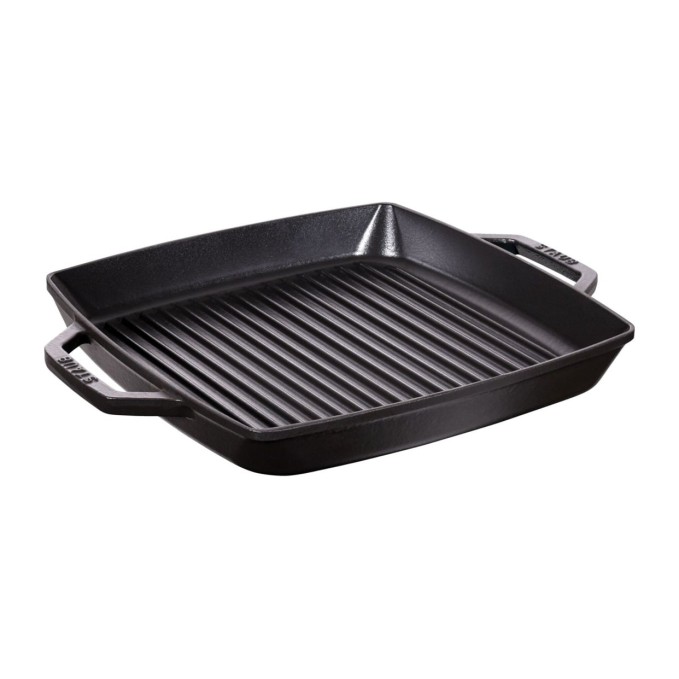 Staub Grillpfanne mit zwei Griffen aus Emailliertem Gusseisen 33cm | Staub | Mimocook