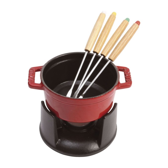 Staub Fondueset aus Emailliertem Gusseisen 10cm | Staub | Mimocook