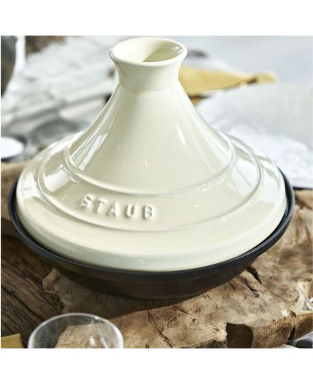 Staub Tajine Cast Iron Base with Ceramic Dome 28cm | Staub | Mimocook