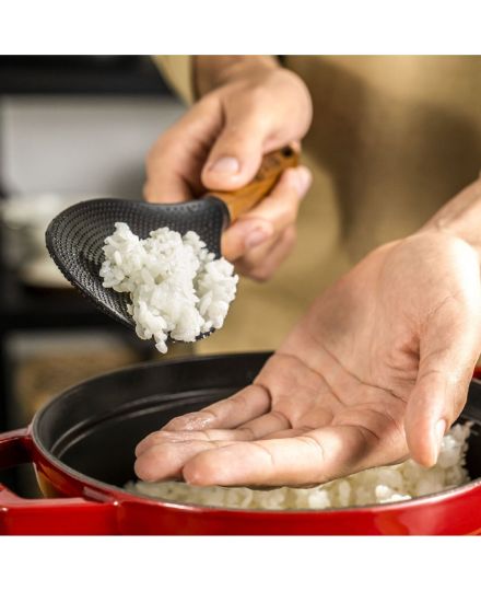 Staub Cuillère pour riz en bois et silicone 22cm | Staub | Mimocook