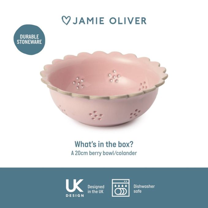 Jamie Oliver Big Love Beautiful Berry Bowl Beeren-Siebschale aus Steinzeug | Jamie Oliver | Mimocook