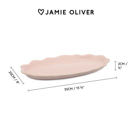 Jamie Oliver Big Love Pass Me Platter schmale Servierplatte aus Steinzeug | Jamie Oliver | Mimocook
