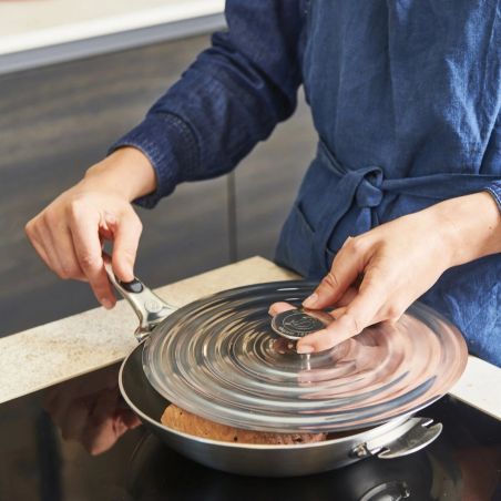 de Buyer Couvercle Universel en Inox pour Poêles Ø26-28cm | De Buyer | Mimocook